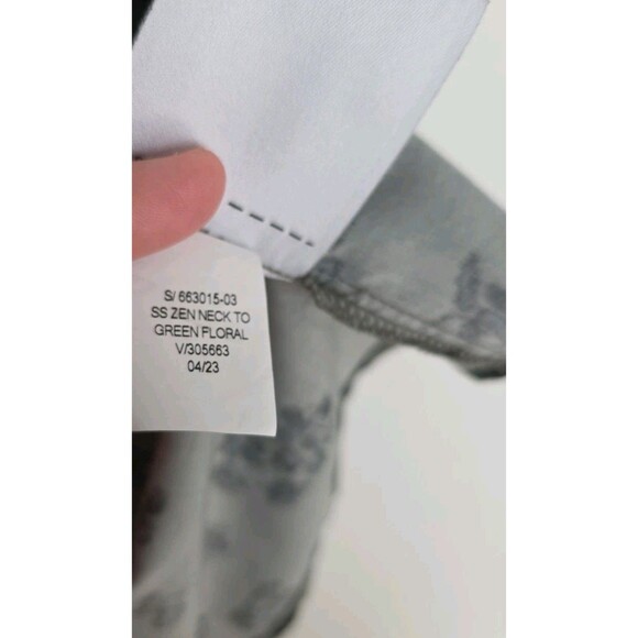 GAP Women Olive Green Floral Blouse XL / Rayon Top – Casual Vintage Style - Picture 11 of 16